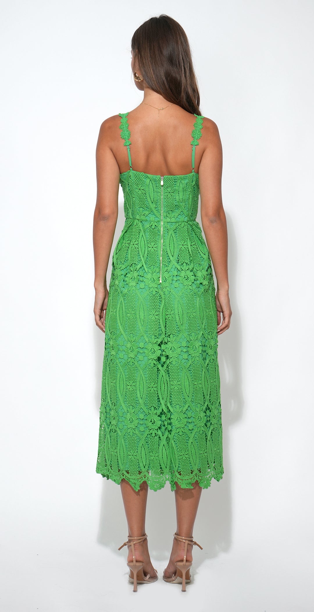 Alice Strap Lace Midi Dress