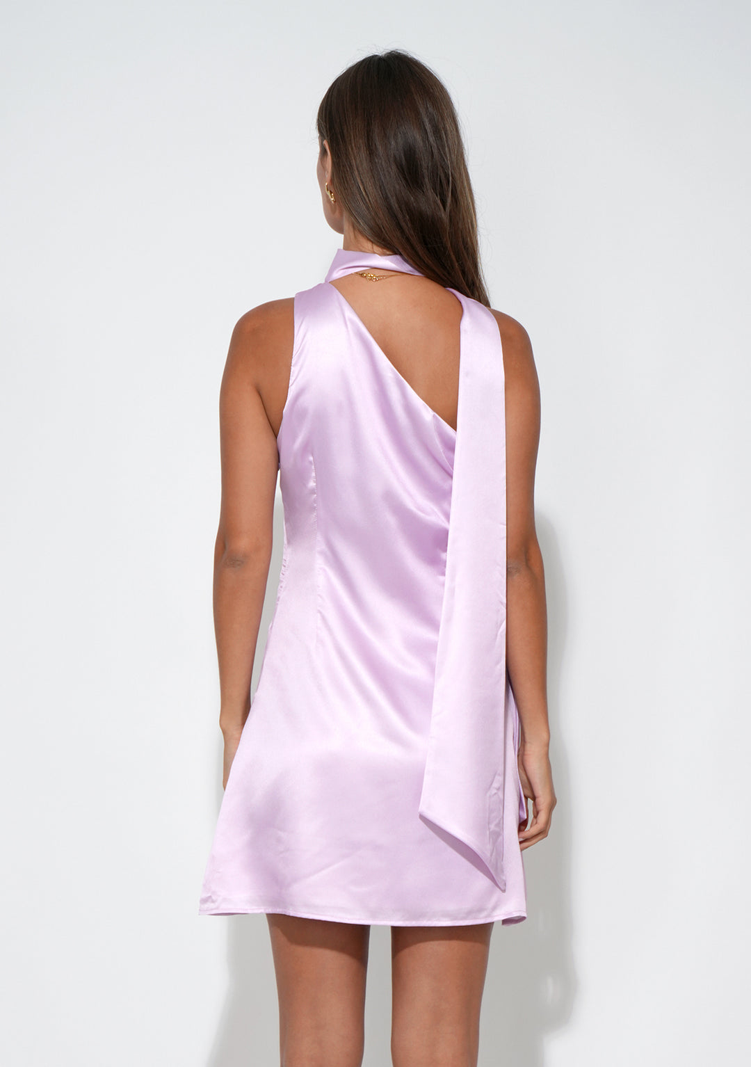 Kinsley Scarf Neck Printed Mini Dress