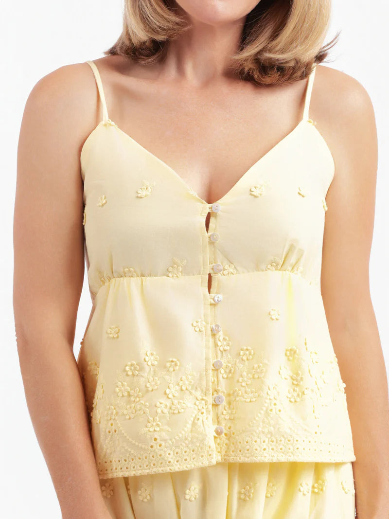 BEACHGLASS EMBROIDERED TANK