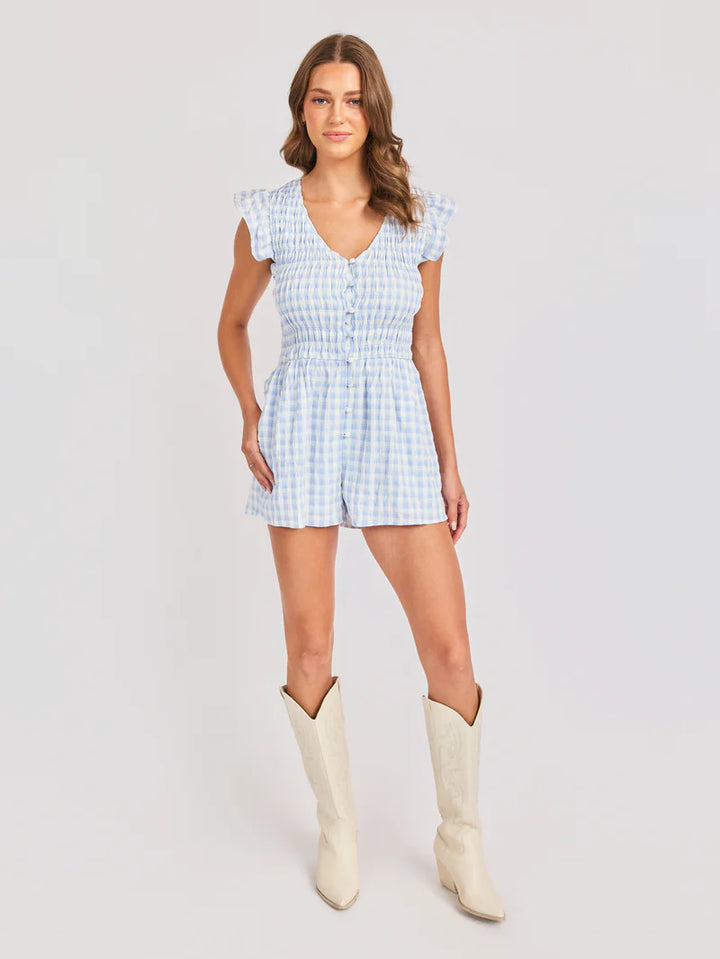 STARLET GINGHAM ROMPER