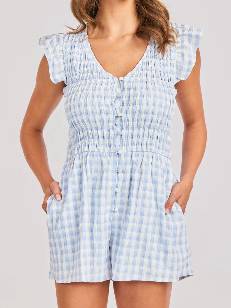 STARLET GINGHAM ROMPER