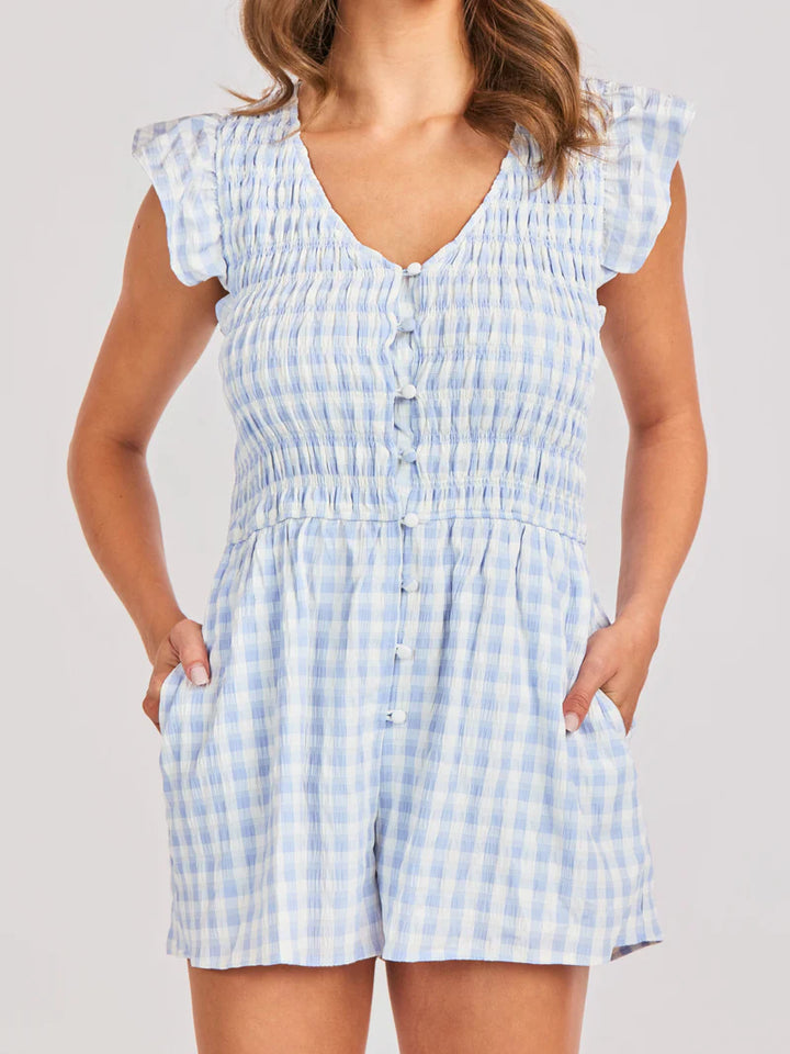 STARLET GINGHAM ROMPER