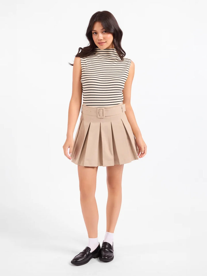 BRIOCHE MOCK NECK KNIT TANK
