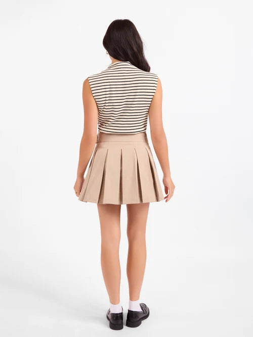 BRIOCHE MOCK NECK KNIT TANK