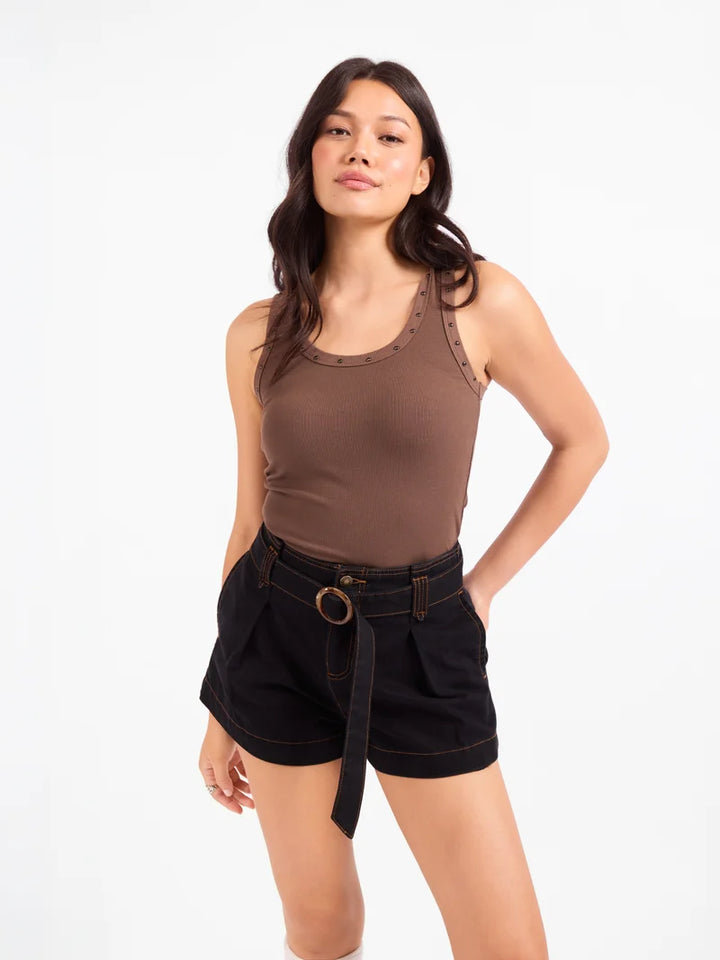RUBY STUDDED KNIT TANK
