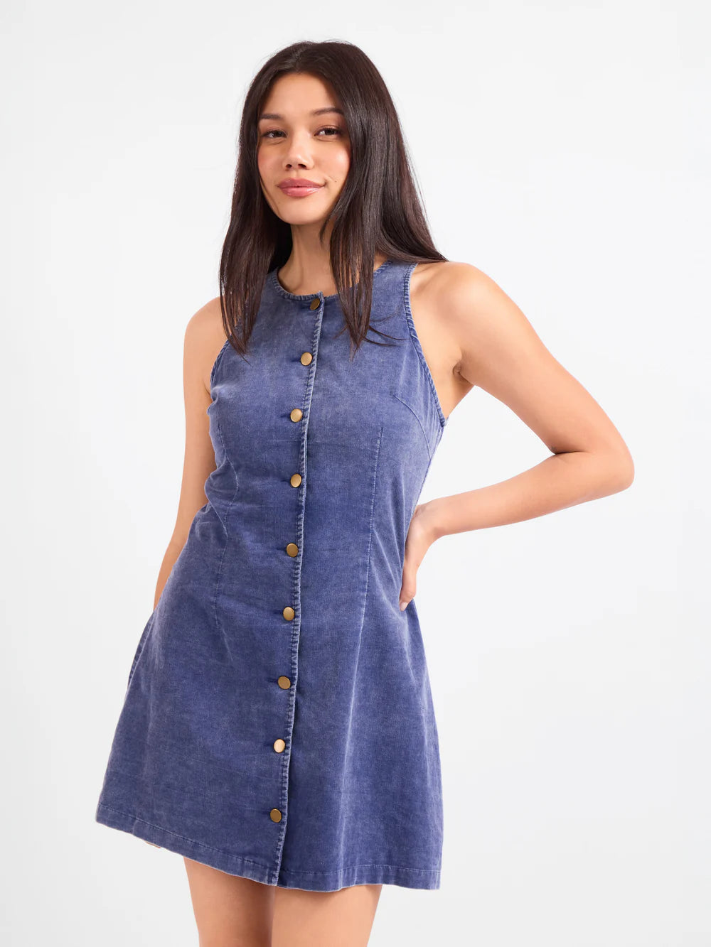 GET LIKE THIS BUTTONED MINI DRESS