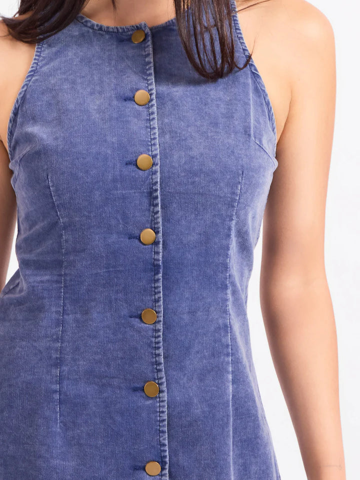 GET LIKE THIS BUTTONED MINI DRESS