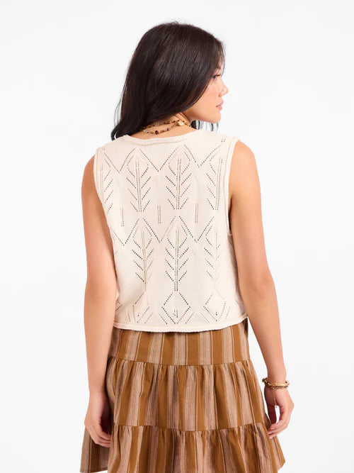 JUNIE POINTELLE SWEATER VEST