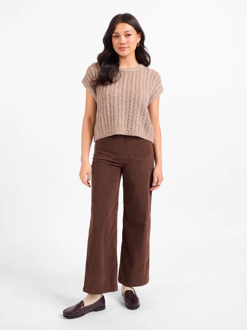 EFFORTLESS CABLE KNIT SWEATER TANK