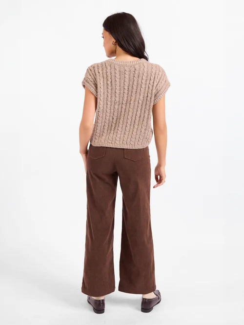 EFFORTLESS CABLE KNIT SWEATER TANK