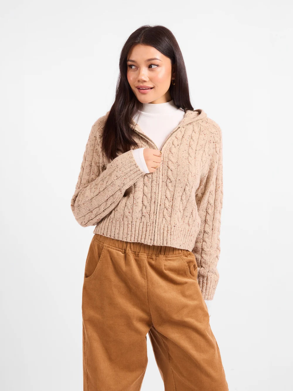EFFORTLESS CABLE KNIT CARDIGAN