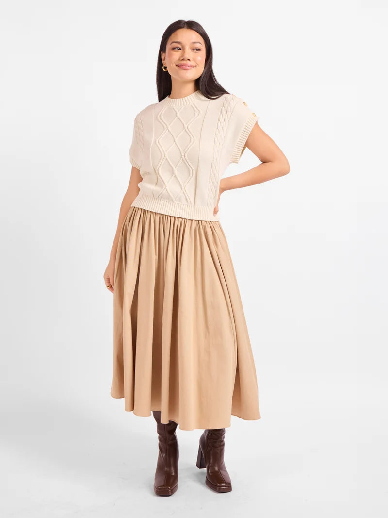 TYPEWRITER BUTTON DETAIL SWEATER