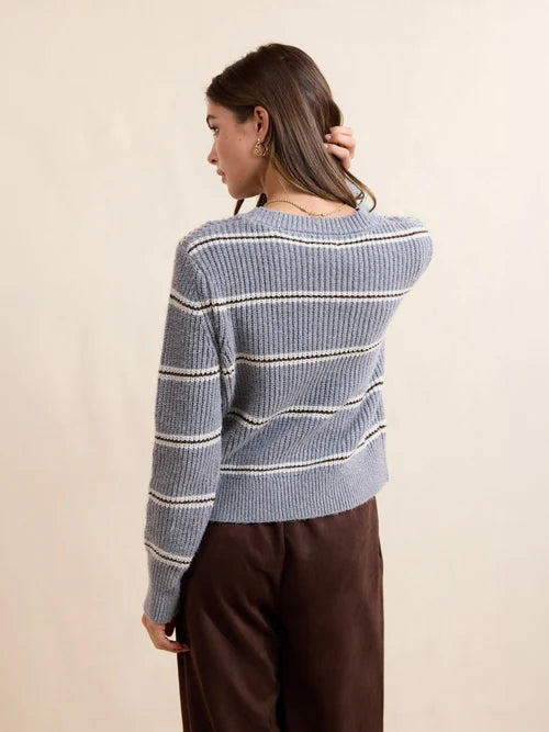 WARM CHAI STRIPE SWEATER