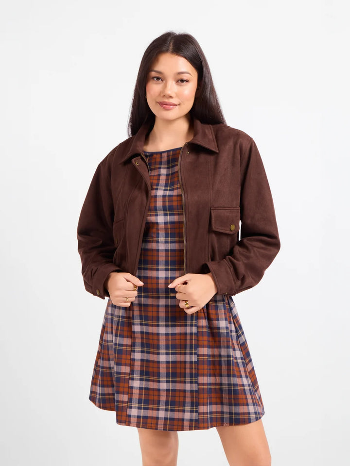 RISK TAKER FAUX SUEDE JACKET