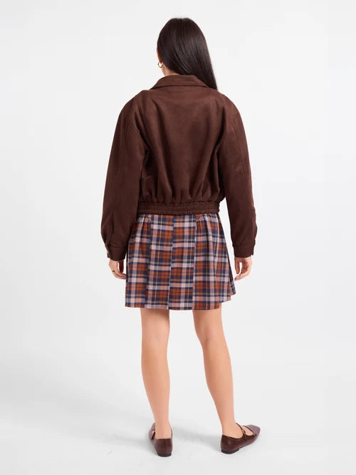 RISK TAKER FAUX SUEDE JACKET