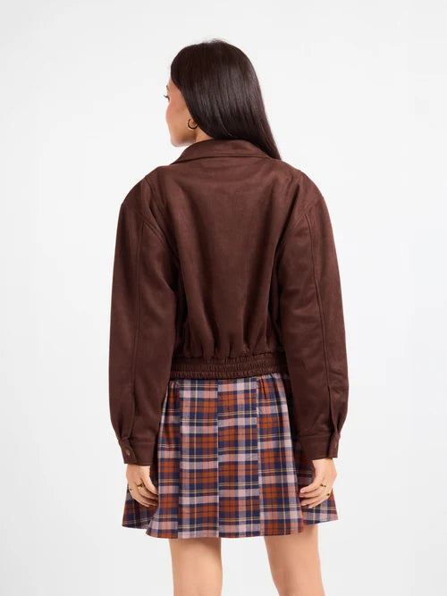RISK TAKER FAUX SUEDE JACKET