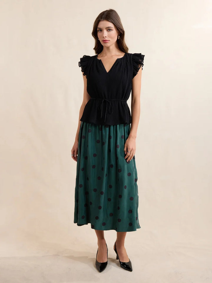 NIGHTCAP RUFFLE SLEEVE BLOUSE