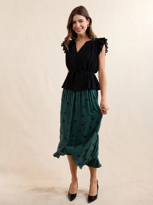 NIGHTCAP RUFFLE SLEEVE BLOUSE