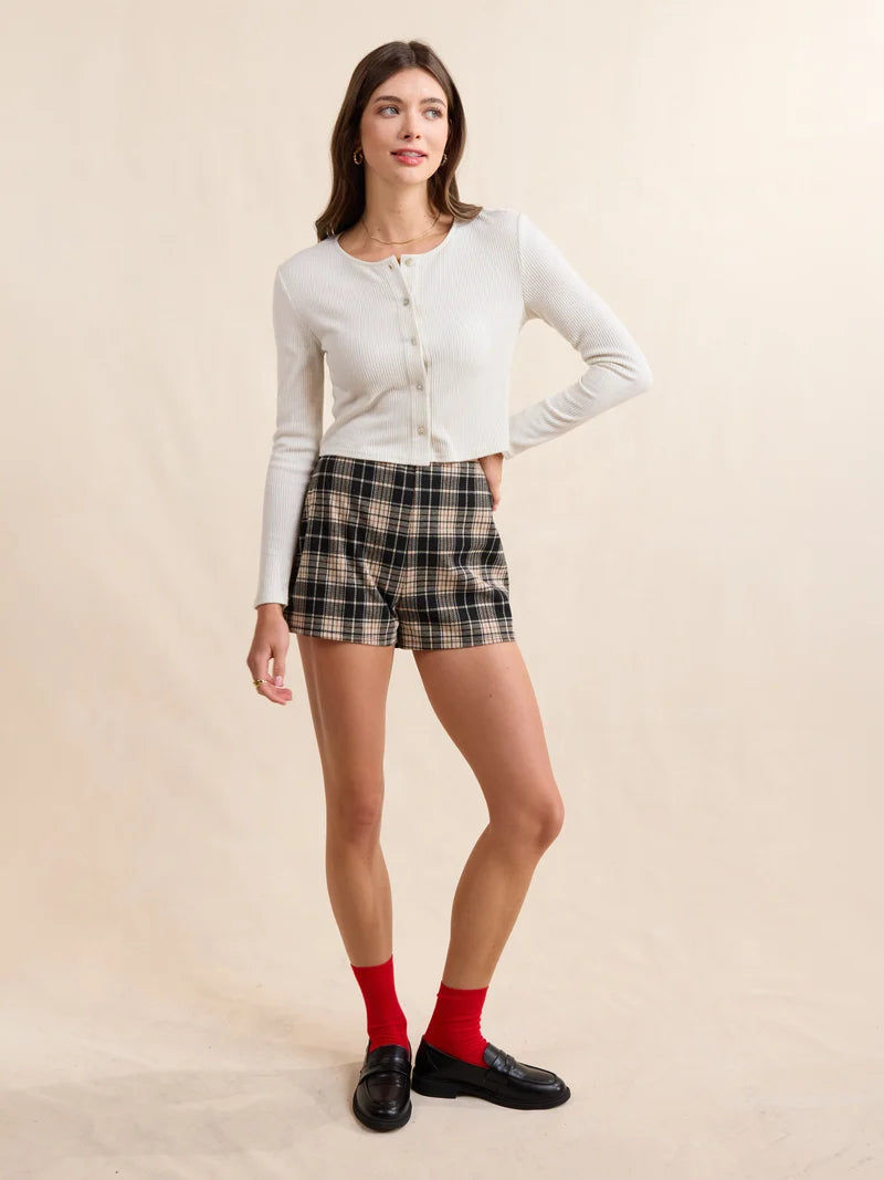 FIRST TOAST RIBBED BUTTON TOP