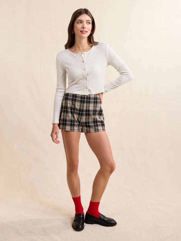 FIRST TOAST RIBBED BUTTON TOP