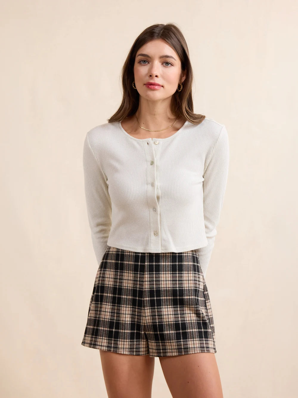 FIRST TOAST RIBBED BUTTON TOP