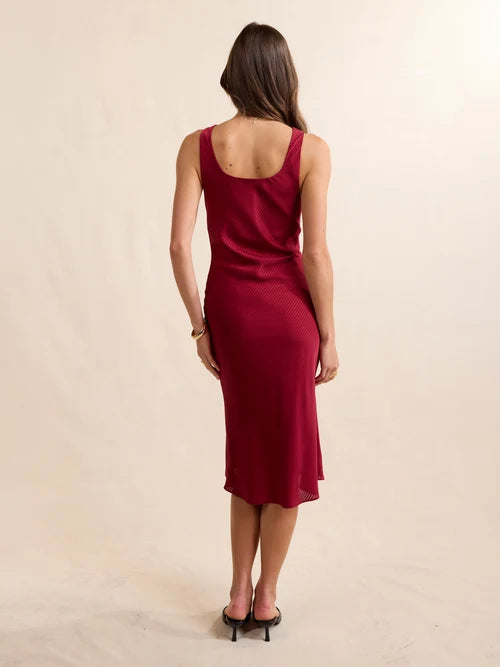 INNER CIRCLE COWL NECK MIDI DRESS