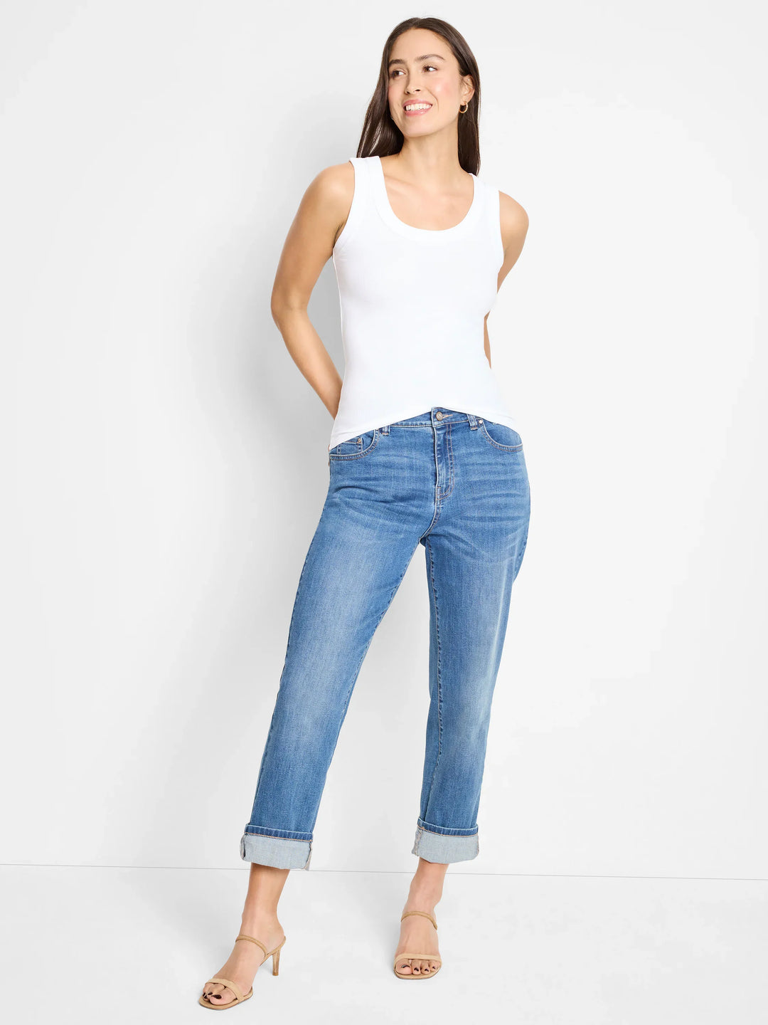 PERFECT KNIT RIB SCOOP TANK