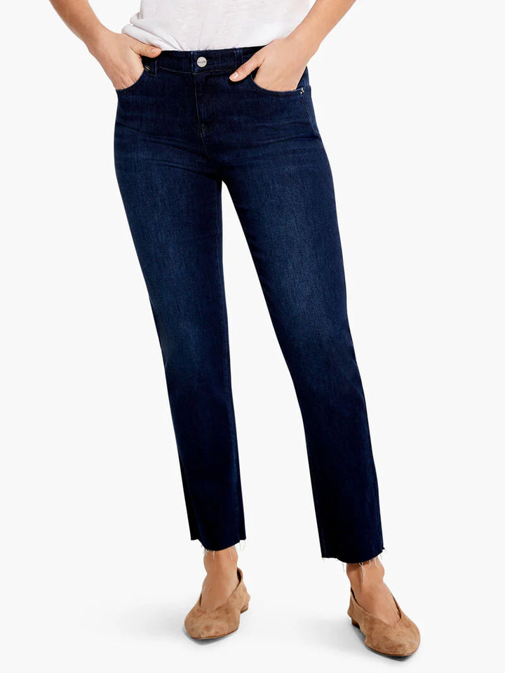 MID RISE STRAIGHT ANKLE JEANS