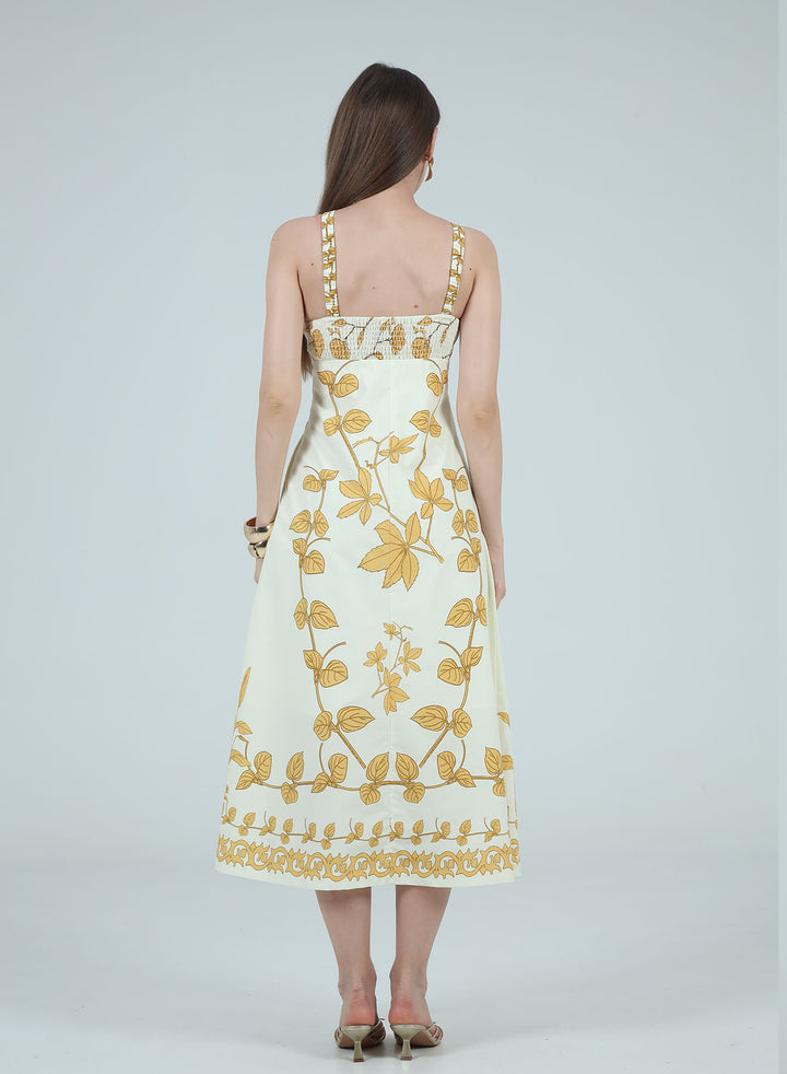 ZOEY PRINTED HALTER NECK MAXI DRESS