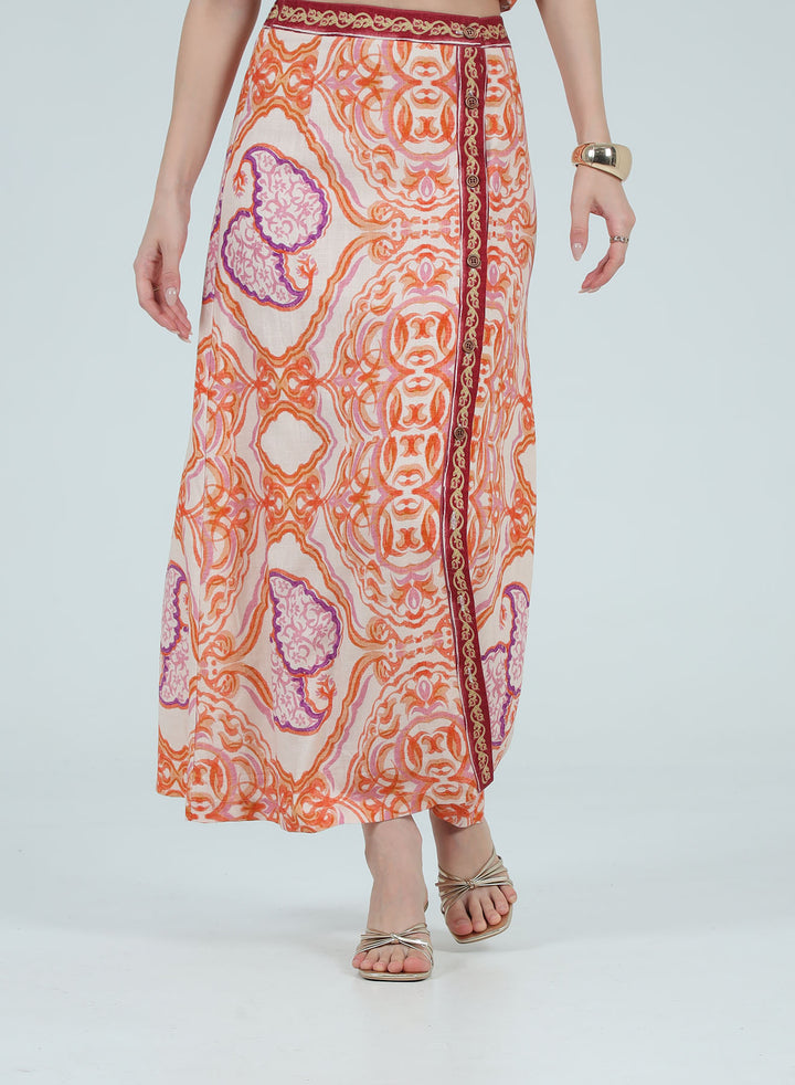LILLIAN PRINTED MAXI SKIRT