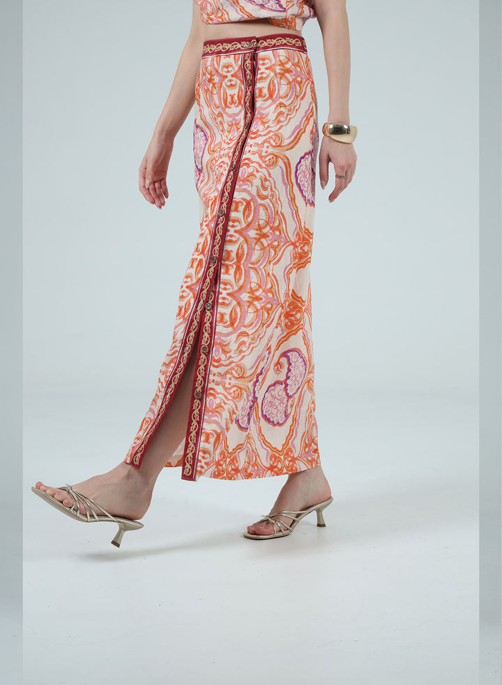 LILLIAN PRINTED MAXI SKIRT
