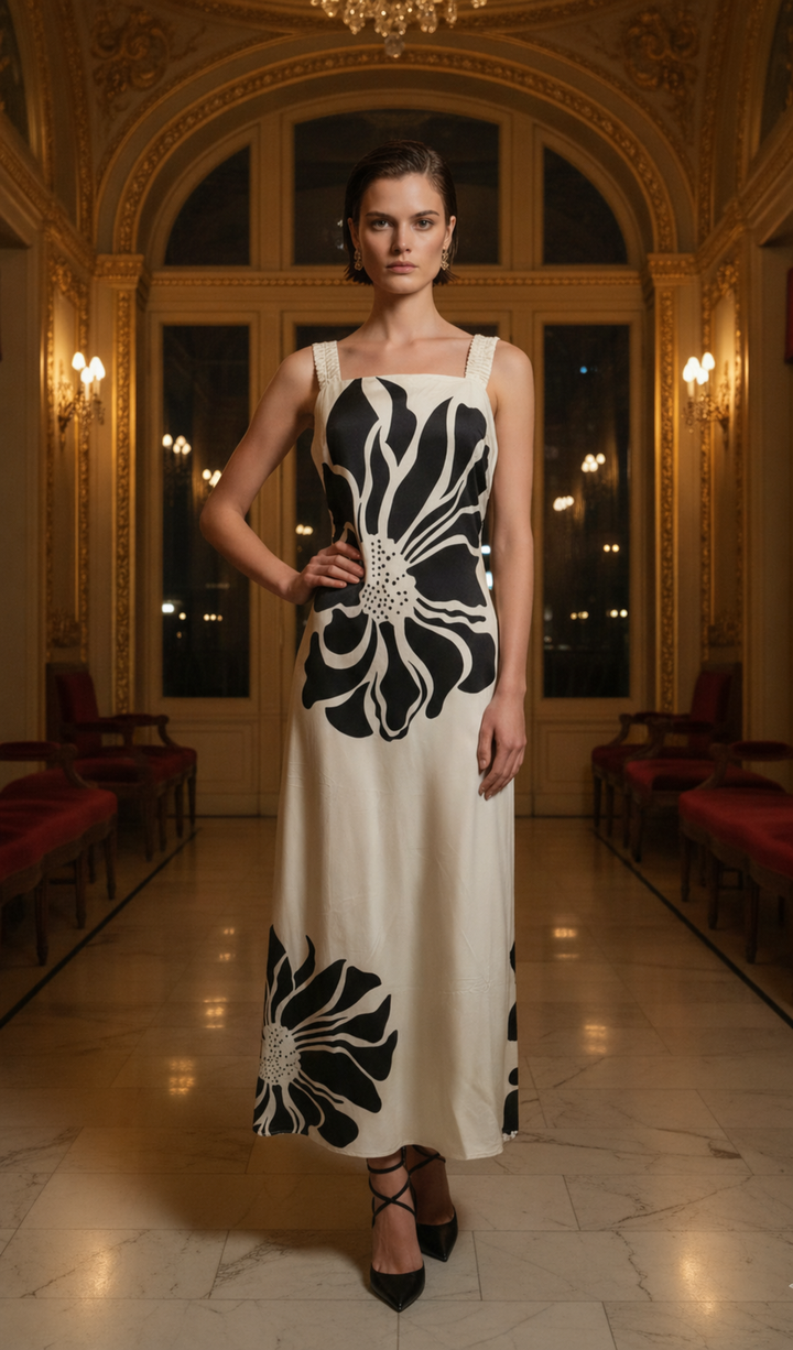 SIMBOLOGIA FLORAL MAXI DRESS