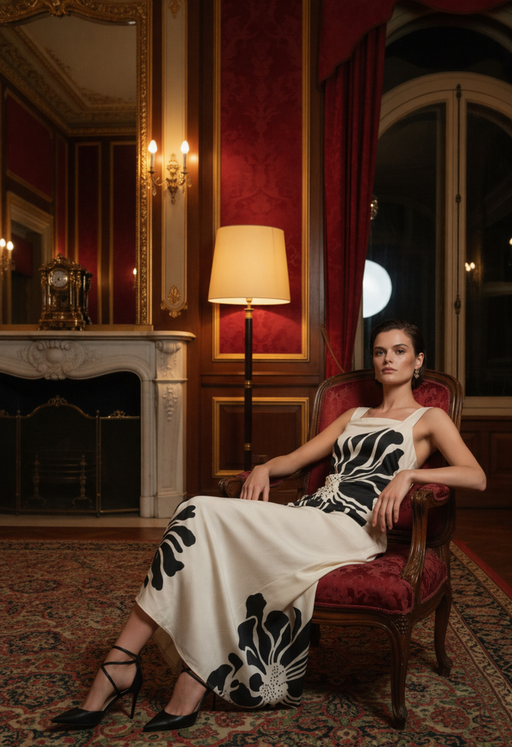SIMBOLOGIA FLORAL MAXI DRESS