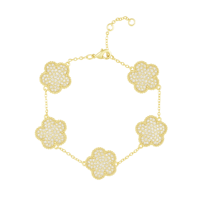 Adeline Clover Pave Bracelet