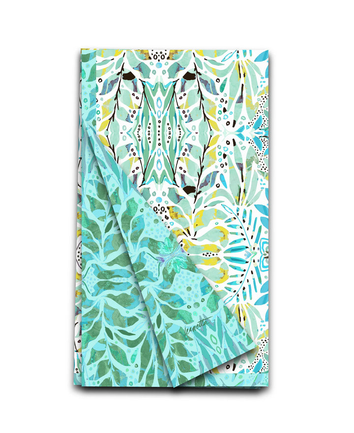 AMINA SEA GLASS TEA TOWEL - DOUBLE SIDED