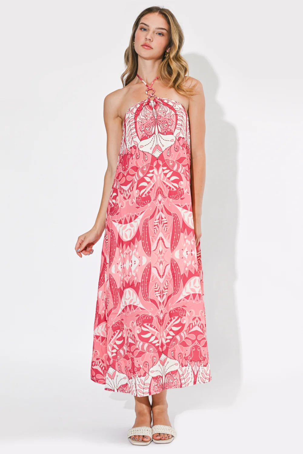 ANYA O RING HALTER MAXI DRESS