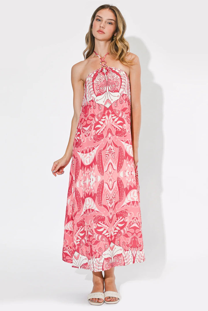 ANYA O RING HALTER MAXI DRESS