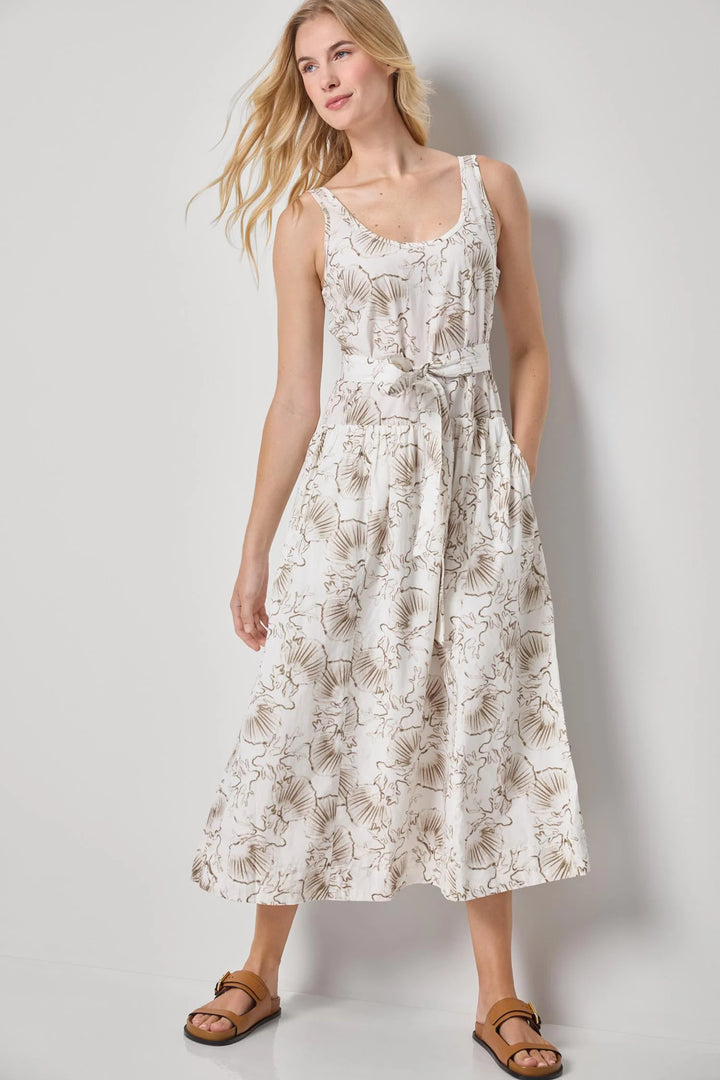 POPLIN MAXI YOKE DRESS