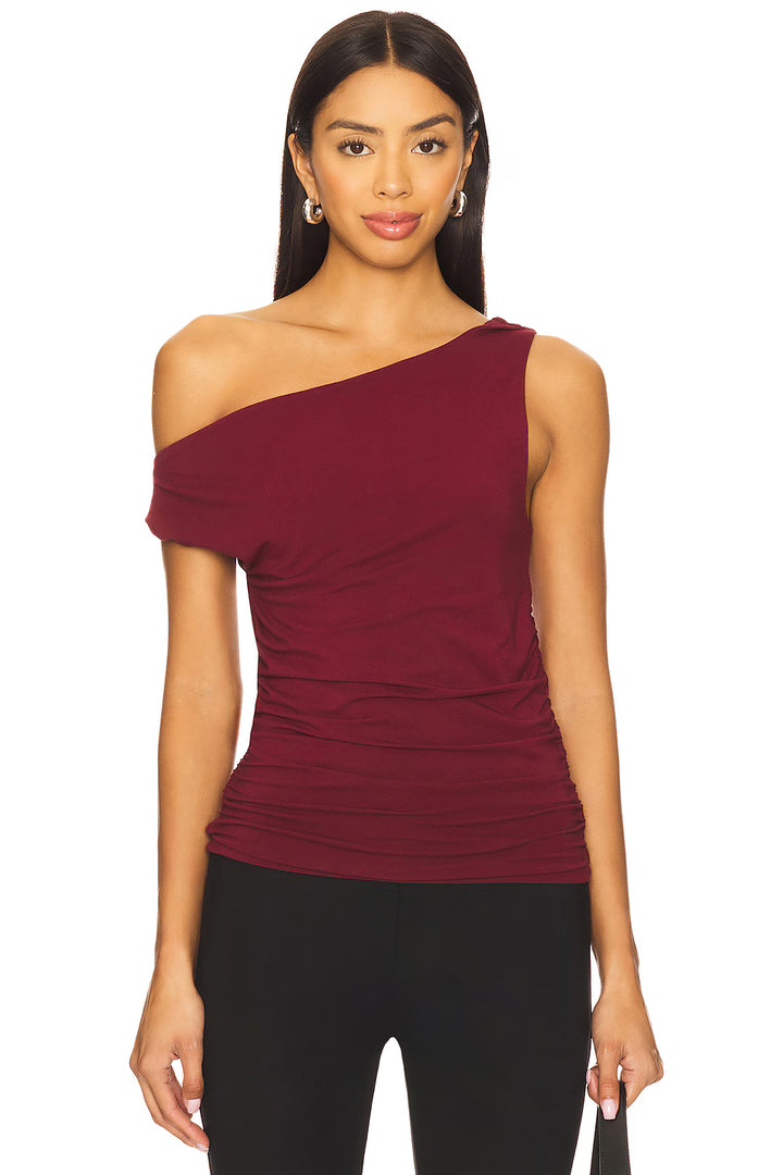 TWIST OFF SHOULDER TOP