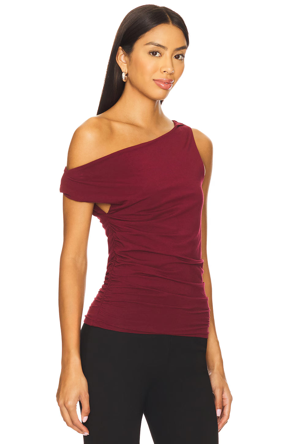 TWIST OFF SHOULDER TOP