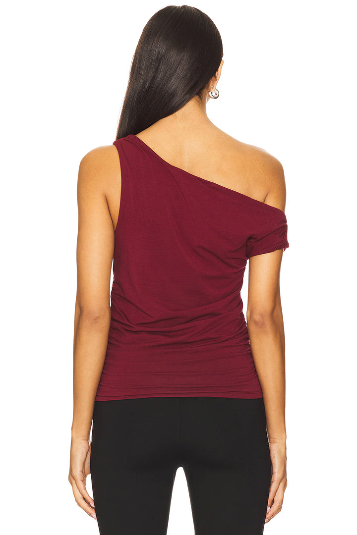 TWIST OFF SHOULDER TOP