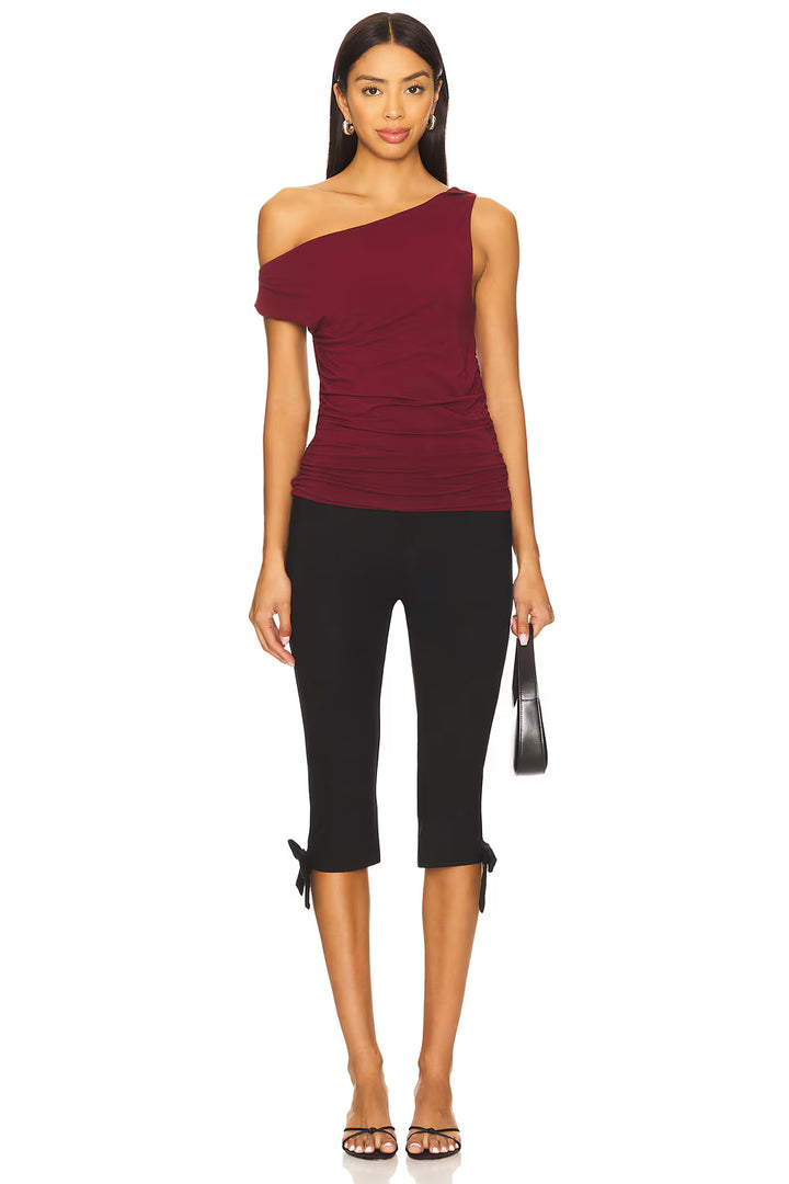 TWIST OFF SHOULDER TOP