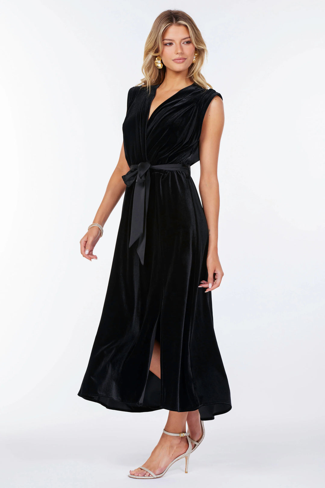 LUXE VELVET AERIES WRAP DRESS