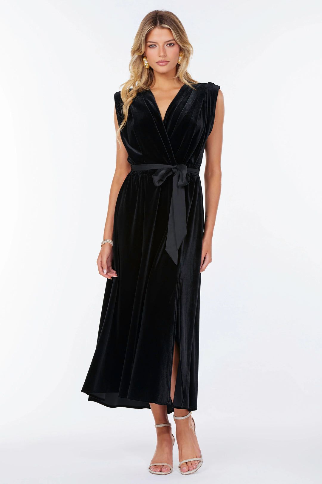 LUXE VELVET AERIES WRAP DRESS