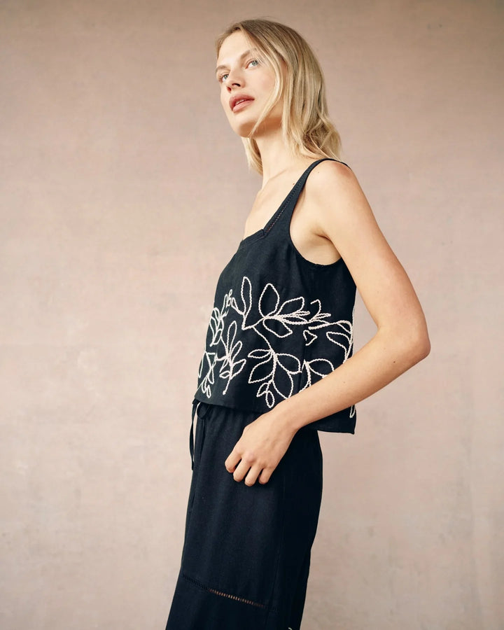 SQUARE NECK LADDER TRIM TOP