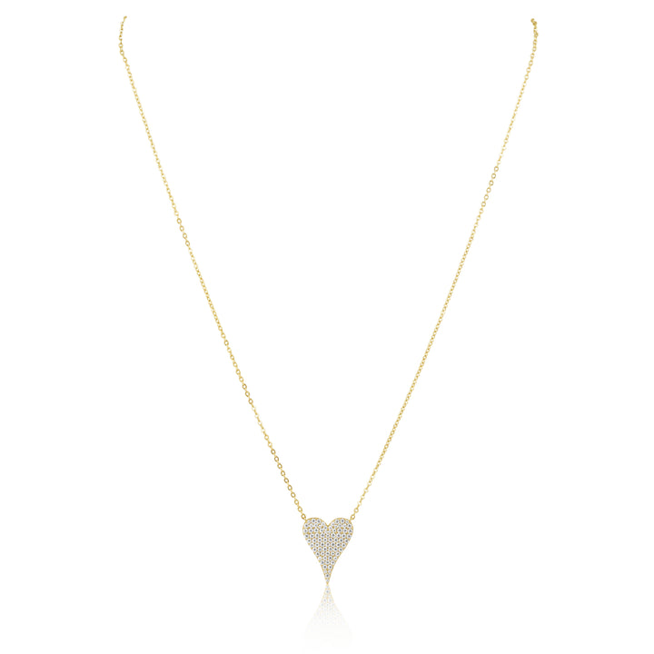 Sara Pave Heart Necklace