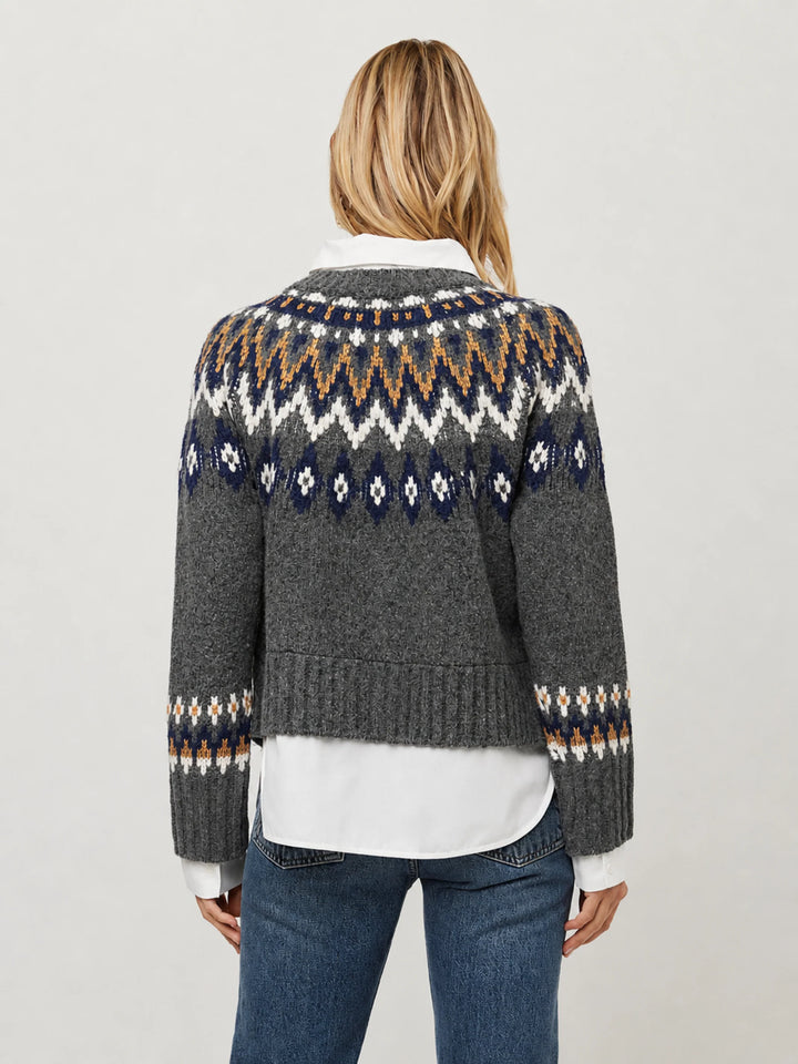ALINA MIXED MEDIA CARDIGAN