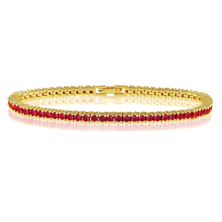 Karla Tennis Bracelet - Ruby