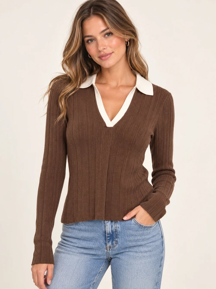 JAX POLO LONG SLEEVE TOP
