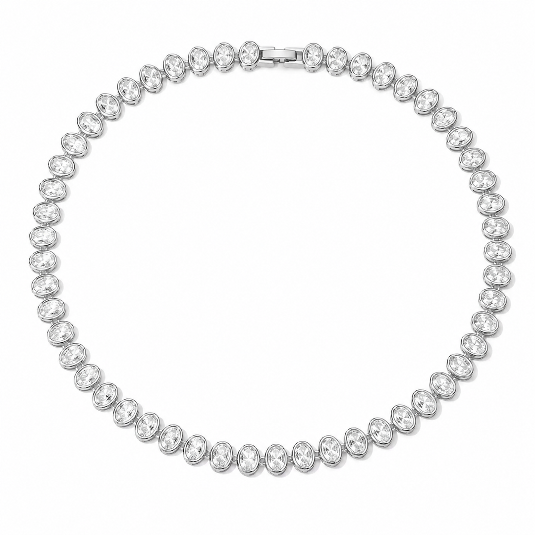 Oval Bezel Tennis Choker